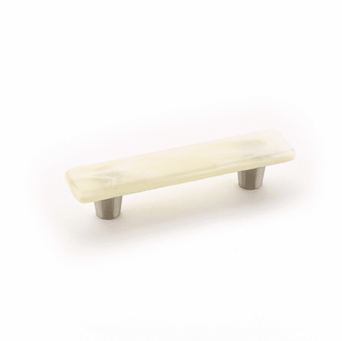 Schaub 30-IVS Ice, Pull, Glass, Ivory Silk, 3 " cc..