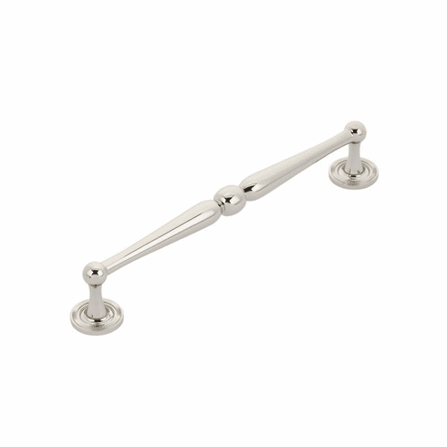 Schaub 577-PN Atherton, Pull, 8" cc with knurled footplate, Polished Nickel