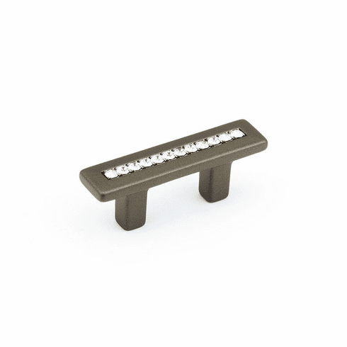 Schaub 301-MBZ Skyevale, Crystal Pull, Milano Bronze, 1-1/4" cc