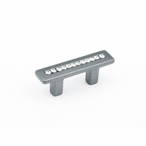 Schaub 301-MSV Skyevale, Crystal Pull, Milano Silver, 1-1/4" cc