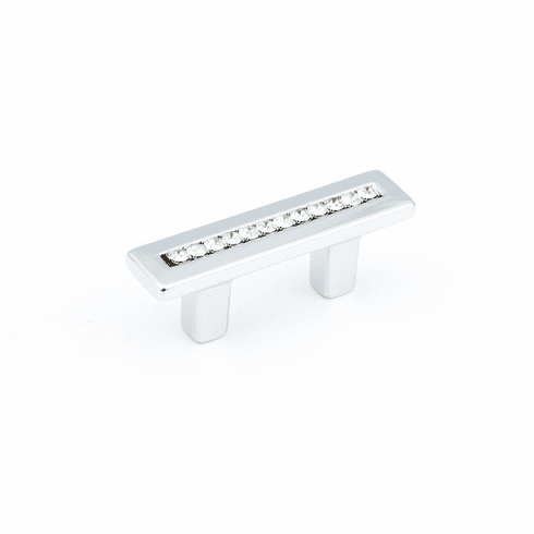 Schaub 301-26 Skyevale, Crystal Pull, Polished Chrome, 1-1/4" cc