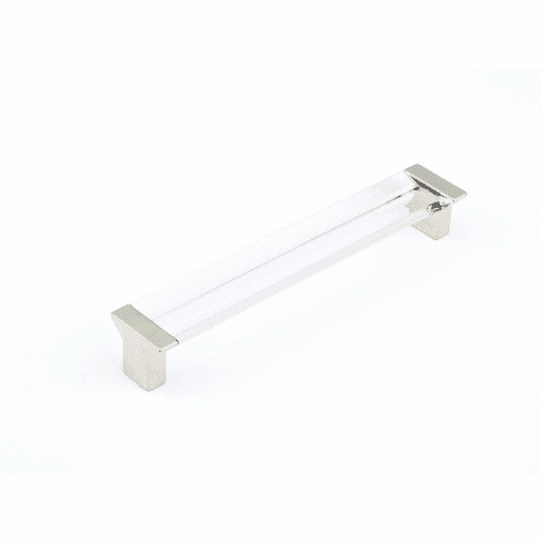 Schaub 317-15-CL Positano, Pull, Satin Nickel, Clear, 6-5/16" cc