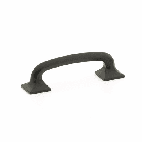 Schaub 205-MB Northport, Pull, square bases, 3-1/2" cc, Matte Black