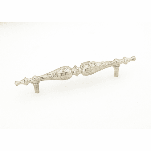 Schaub 995-WB Cantata, Pull, 5" cc in Polished White Brass, with beading and scrolls