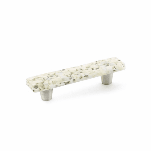 Schaub 30-WLP Ice, Pull, Glass, White Lace Pebbles, 3" cc..