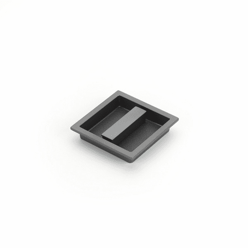 Schaub 1207-GM Modo, Recessed Pull, Gun Metal, 3-7/8" x 3-7/8" Overall