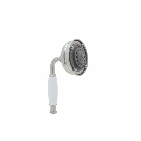 ROHL 1150/8APC Rohl Three Function Five Jet Straight Classic Handshower With White Resin Handle And Flow Restrictor In Polished Chrome
