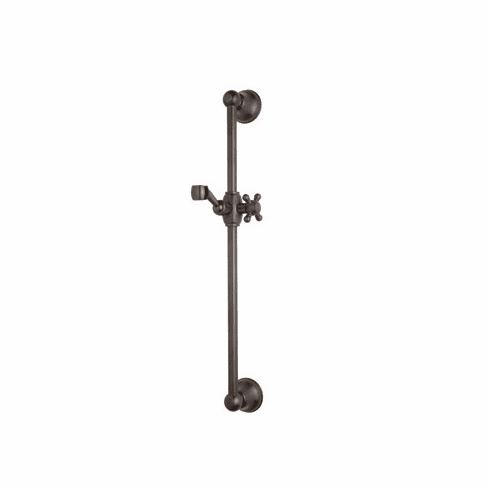 ROHL 1201IB Rohl All Brass Sliding Rail In Inca Brass With Metal Cap On Sliding Mechanism And Cross Handle