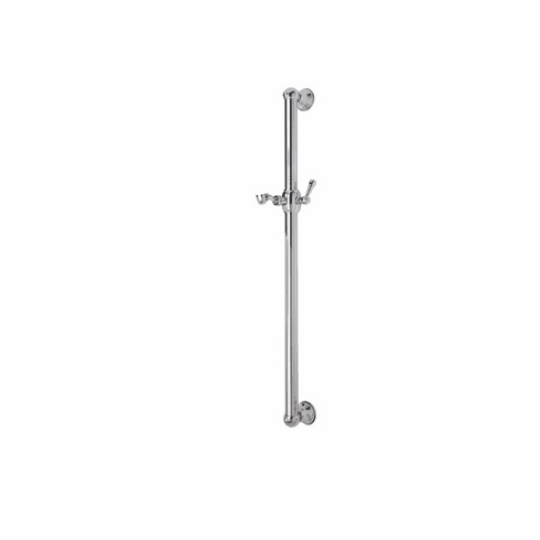 ROHL 1270PN **Kit** Rohl All Brass 36^ Decorative Grab Bar With Lever Handle Slider In Polished Nickel