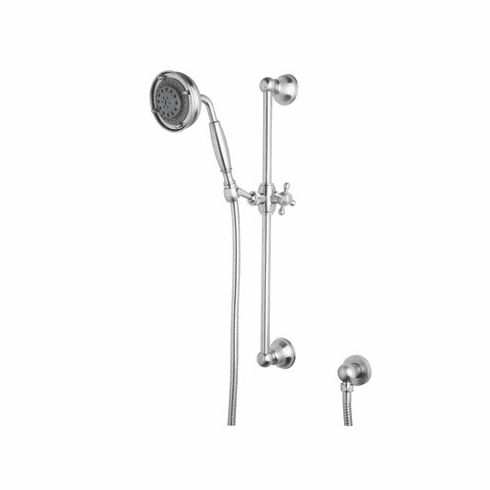 ROHL 1311IB Rohl Shower Merchandise Pak Classic Handshower Set In Inca Brass With The 1201 Rail 1151/8 Handshower 16295 Hose And 1295 Wall Outlet