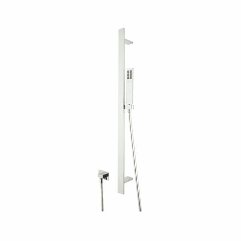 ROHL 1340PN Rohl Modern Select 35 7/16^ Or 900Mm Slide Rail Set In Polished Nickel Including 1795 Wall Outlet 1210 Brass Slide Rail 16880 Smooth Pvc Vinyl Flexible Anti-Tension 59^