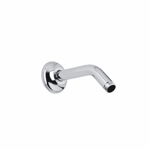 ROHL 1440/6APC Rohl 6 9/16^ Length 1/2^M X 1/2^M Npt Wall Mounted Shower Arm Outlet In Polished Chrome With Traditional Style Ros0012 Adjustable Sliding Escutcheon