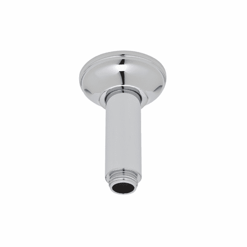 ROHL 1505/3TCB Rohl Ceiling Mounted Shower Arm 3^ Length Brass For Overhead Shower 26Mm Diameter 1/2^M X 1/2^M Npt With Brass Sliding Escutcheon In Tuscan Brass