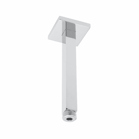 ROHL 1510/6STN Rohl Square Ceiling Mounted Shower Arm 6^ Length Brass For Overhead Shower 1/2^M X 1/2^M Npt With Brass Sliding Escutcheon In Satin Nickel