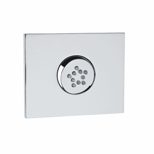 ROHL 24960APC Rohl Modern Flat Panel Rectangular Single Function Swivel Or Adjustable Body Spray With 10 Jets In Polished Chrome 3/16^ Depth Face Plate Exposed Includes