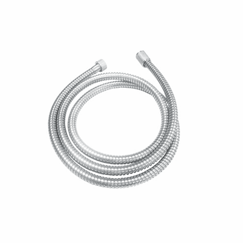 ROHL A00045/175STN Bossini Flexible Metal Bath Or Shower Hose 69^ Or 175 Cm In Satin Nickel Extra Length With 1/2^ Conical Nut