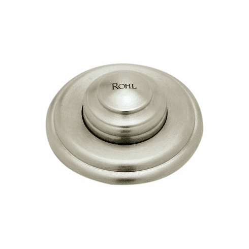 ROHL AS525STN Rohl Luxury Air Activated Switch Button Only With Rohl Branding For Waste Disposal Including Escutcheon Base And Fastening Nut In Satin Nickel