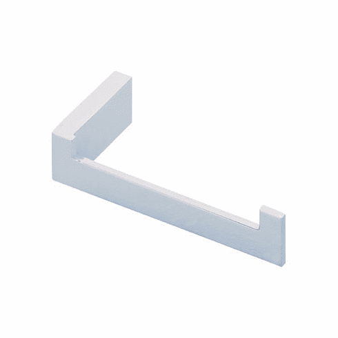 ROHL QU400-APC Rohl Wave And Quartile Open Toilet Paper Holder In Polished Chrome With Wall Attachment On Left Side Of Holder