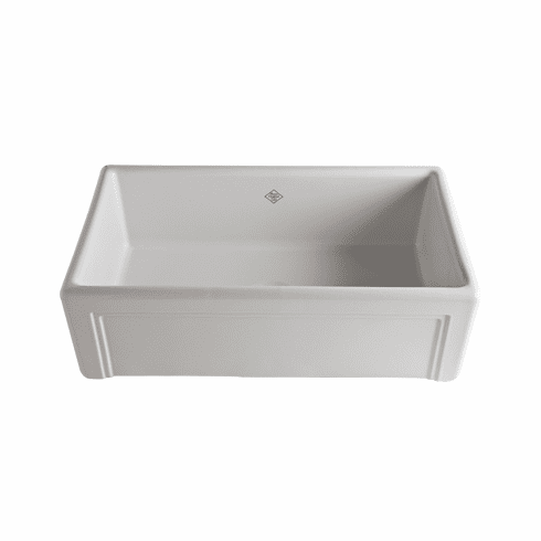 ROHL RC3017WH Shaws Egerton Casement Edge Apron Front Fireclay Kitchen Sink White 30^ X 18^ X 10^ Single Bowl