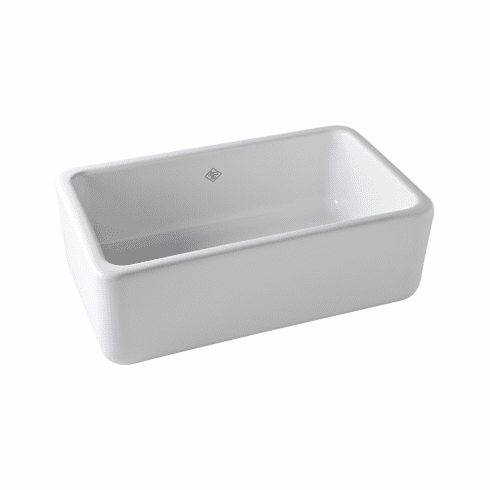 ROHL RC3018WH Shaws Lancaster Apron Front Fireclay Kitchen Sink White 30^ X 18^ X 10^ Single Bowl
