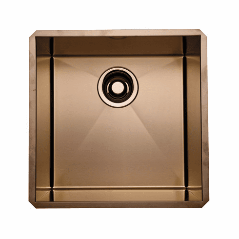 ROHL RSS1515SB Rohl Italian Stainless Steel Single Bowl Bar/Food Prep Or Kitchen Sink 15^ X 15^ X 10^ Internal Dimensions With 16 Gauge Stainless Steel And Tangent Edge In