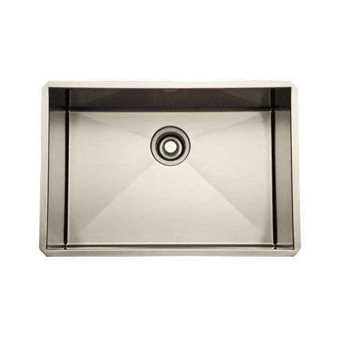 ROHL RSS2416SB Rohl Italian Stainless Steel Single Bowl Kitchen Sink 24^ X 16^ X 10^ Internal Dimensions With 16 Gauge Stainless Steel And Tangent Edge In Brushed Stainless