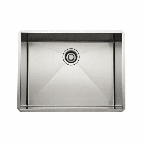 ROHL RSS2418SC Rohl Italian Stainless Steel Single Bowl Kitchen Sink 24^ X 18^ X 10^ Internal Dimensions With 16 Gauge Stainless Steel And Tangent Edge In Stainless Copper