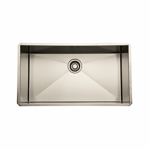ROHL RSS3016SB Rohl Italian Stainless Steel Single Bowl Kitchen Sink 30^ X 16^ X 10^ Internal Dimensions With 16 Gauge Stainless Steel And Tangent Edge In Brushed Stainless