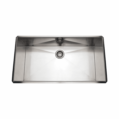 ROHL RSS3618SC Rohl Italian Stainless Steel Single Bowl Kitchen Sink 36^ X 18^ X 10^ Internal Dimensions With 16 Gauge Stainless Steel And Tangent Edge In Stainless Copper