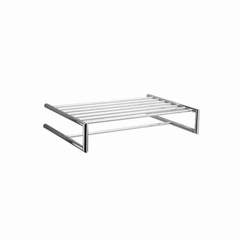 ROHL SY300-APC Rohl Modern Architectural Wall Mounted Hotel Style Towel Rack In Polished Chrome 24^ X 15 3/8^ X 4 3/4^