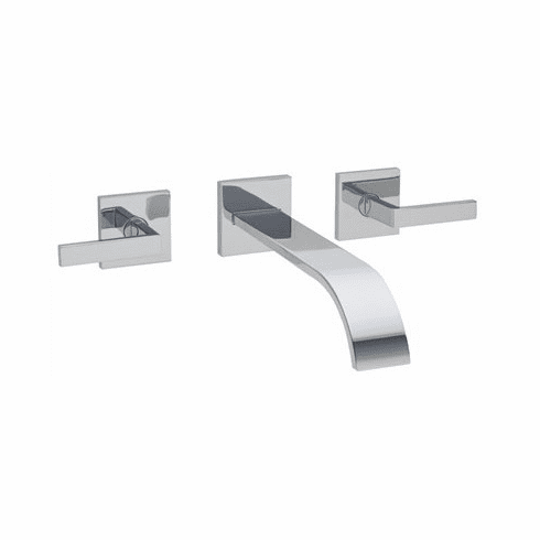 ROHL WA721L-STN Rohl Wave Three Hole Wall Mounted Tub Filler With Lever Handles And 8 3/4^ To 9 11/32^ Reach Spout In Satin Nickel