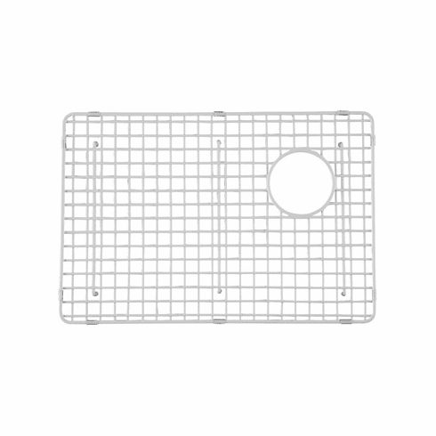 ROHL WSG4019LGWH Wire Sink Grid For Rc4019 And Rc4018 Kitchen Sinks Large Left-Hand Bowl In White Abcite Vinyl With Feet 22 7/8^ X 15 3/8^