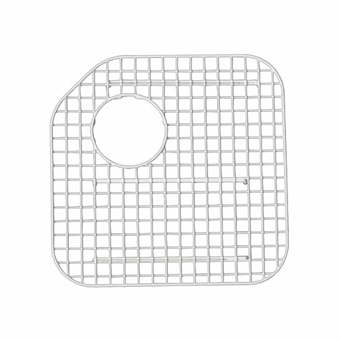 ROHL WSG6327LGWH Wire Sink Grid For 6337 6327 And 6317 Large Left-Hand Bowl And 6339 Large Right-Hand Bowl Kitchen Sinks In White Abcite Vinyl With Feet 16 13/16^ X 16 13/16^