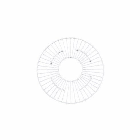 ROHL WSG6737WH Wire Sink Grid For The Allia 6737 Round Bar/Food Prep Or Kitchen Sinks And Shaws Classic Belmont Round Bar/Food Prep Sinks In White Abcite Vinyl With Feet