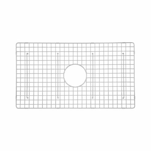 ROHL WSGMS3018WH Wire Sink Grid For Ms3018 Kitchen Sinks With Center Drain Hole In White Abcite Vinyl With Feet 15^ X 26 3/4^