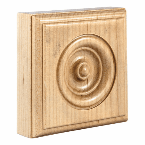 Hardware Resources ROS3ALD 3-1/2" x 3-1/2" x 1-1/8" Rosette  Species: Alder