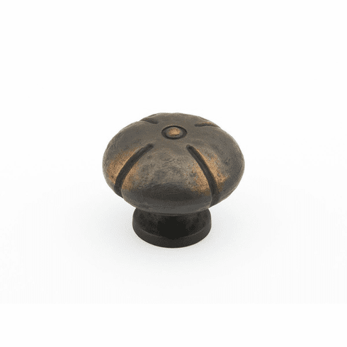 Schaub 250-ABZ Siena, Knob, Round, Ancient Bronze, 1-3/8" dia