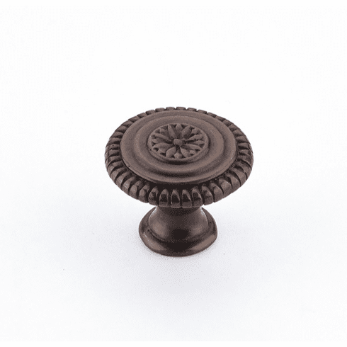 Schaub 968M-DAB Solid Brass Knob in Dark Antique Bronze, 1-1/4" dia