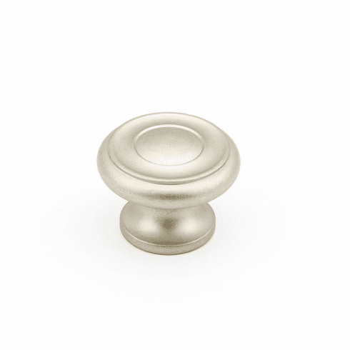Schaub 704-DN Traditional, Stepped Round Knob, Distressed Nickel, 1-1/2" dia