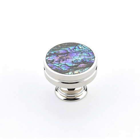 Schaub 990-IM-PN Imperial Shell,Polished Nickel Round Knob with Imperial Shell Inlay