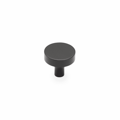 Schaub 470-MB Haniburton, Round Knob, Matte Black, 1-1/4"