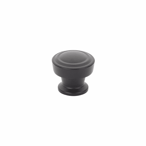 Schaub 533-MB Menlo Park, Stepped Round Knob, Matte Black, 1-1/4"