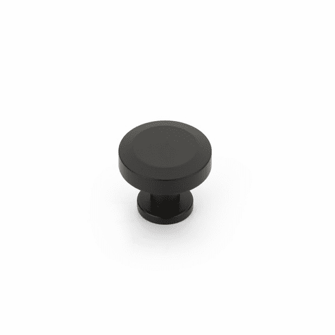 Schaub 550-MB Heathrow, Round Knob, Matte Black, 1-1/4"