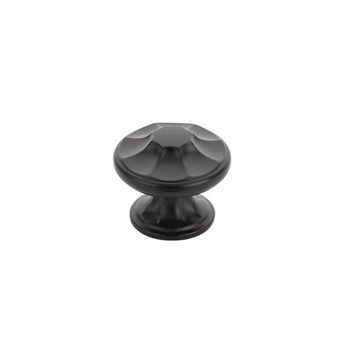 Schaub 876-MB Empire, Round Knob, Matte Black,1-3/8" dia