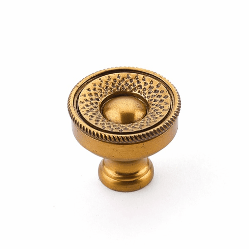 Schaub 927-PAR Solid Brass Knob in Paris Brass, 1-1/4" dia..