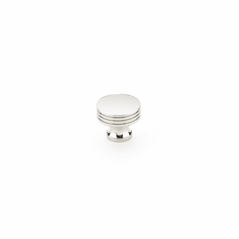 Schaub 532-PN Menlo Park, Ridged Knob, Polished Nickel, 1-1/4"
