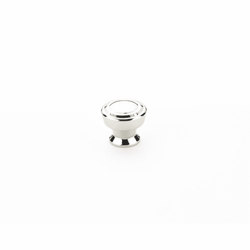Schaub 533-PN Menlo Park, Stepped Round Knob, Polished Nickel, 1-1/4"