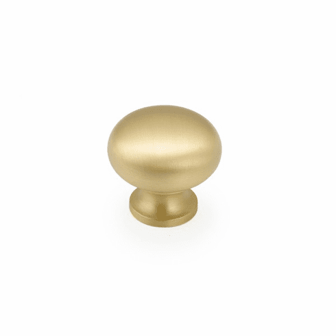 Schaub 706-SB Country, Round Knob, Satin Brass, 1-1/4" dia