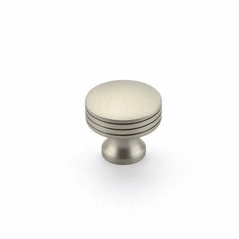 Schaub 532-15 Menlo Park, Ridged Knob, Satin Nickel, 1-1/4"