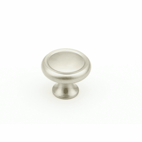 Schaub 711-15 Traditional / Country, Rimmed Round Knob, Satin Nickel, 1-1/4" dia